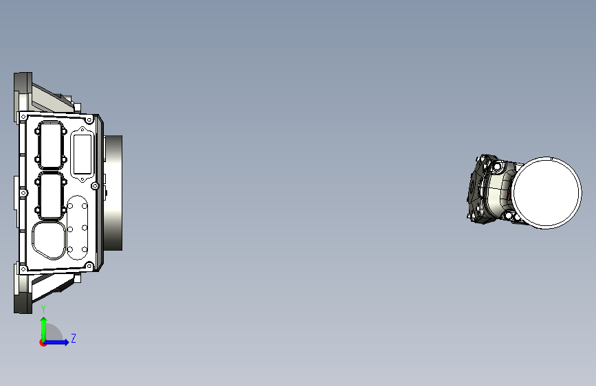 IRB 2600-20-1.65三维模型图纸 左侧视图