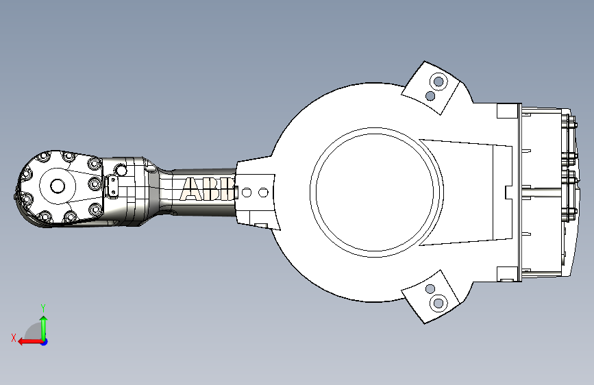 IRB 2600-20-1.65三维模型图纸 背面视图