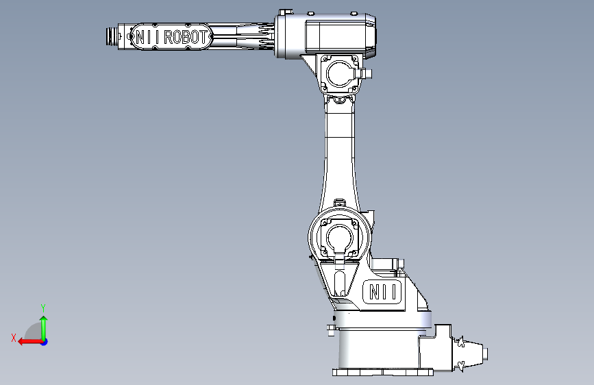 NII-P10P-1500三维模型图纸 背面视图