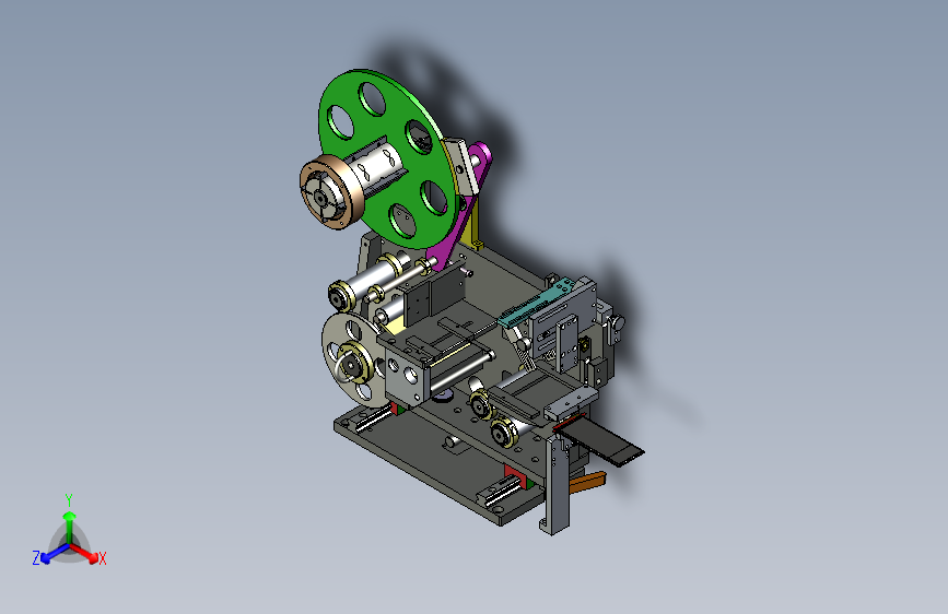 PCB贴标剥标机三维模型
