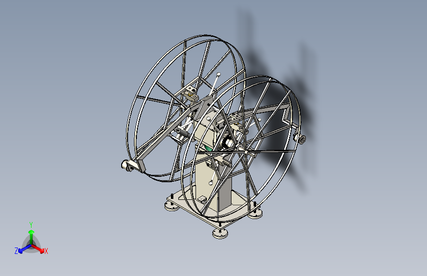 钢铝带自张力开卷机设备图纸