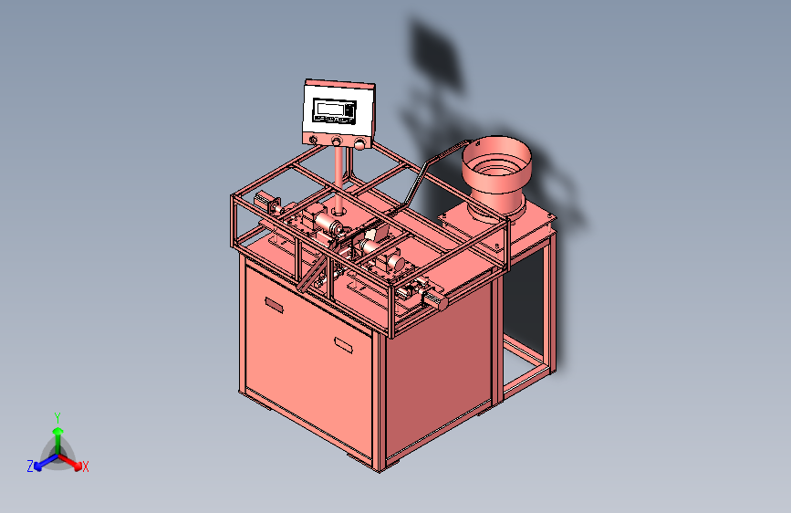 高速自动耳机打孔机3D图纸