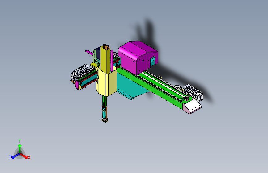 三轴伺服机械手、注塑机械手三维模型图纸