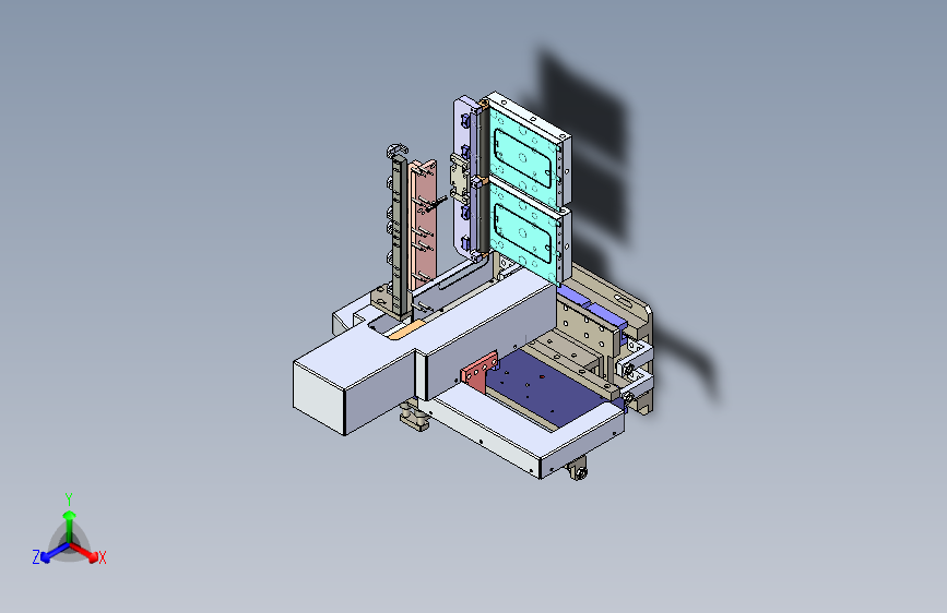 手机屏撕膜贴膜滚压一体机3D图纸