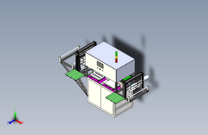 双工位热压机3D图纸三维模型