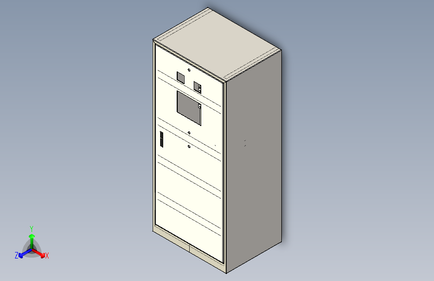 1800mm高控制柜三维模型