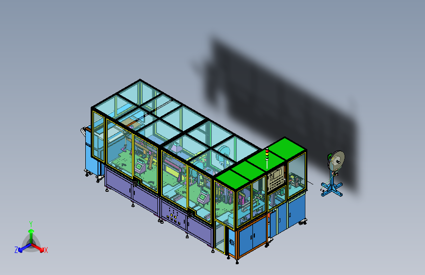 FFC手机软排线自动剥离热压冲裁切断检测生产线