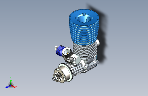 遥控车发动机模型3D图纸模型