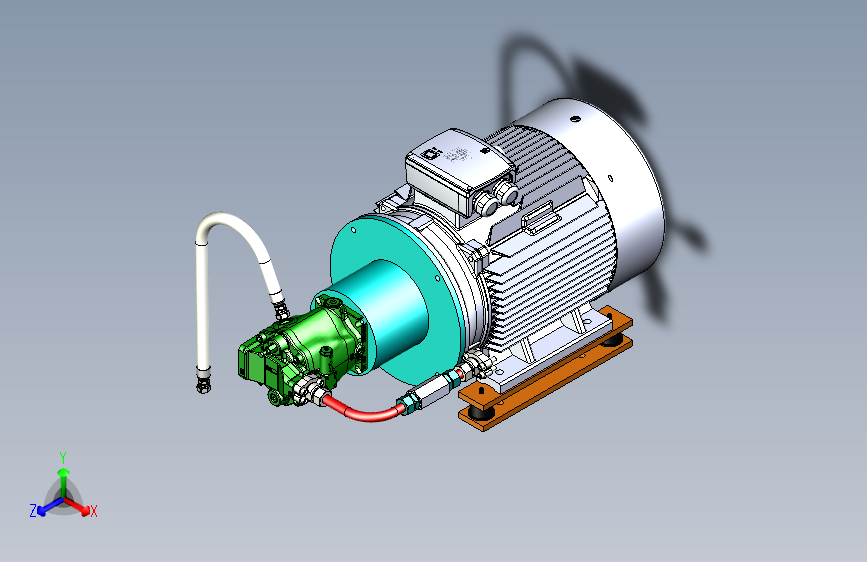 一款大型液压工作站三维模型