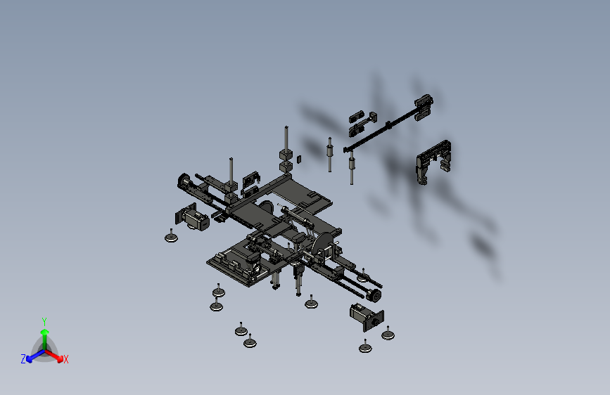 一款电机定子填充机3D模型