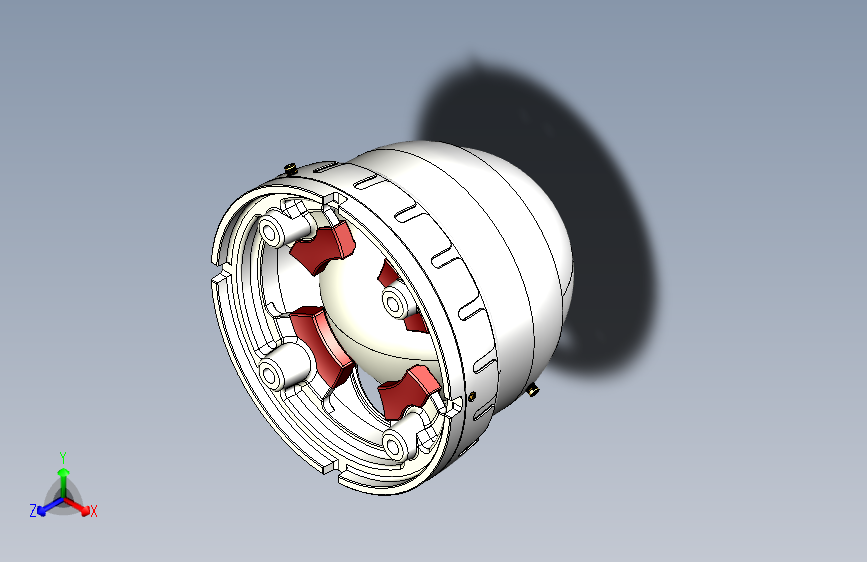 一款海螺型红外监控摄像机3D模型