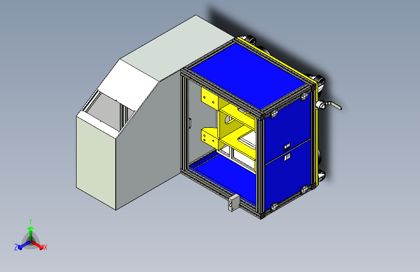 一款抛光专机装配图三维模型
