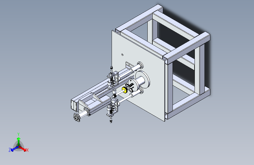 一款切齿机三维模型