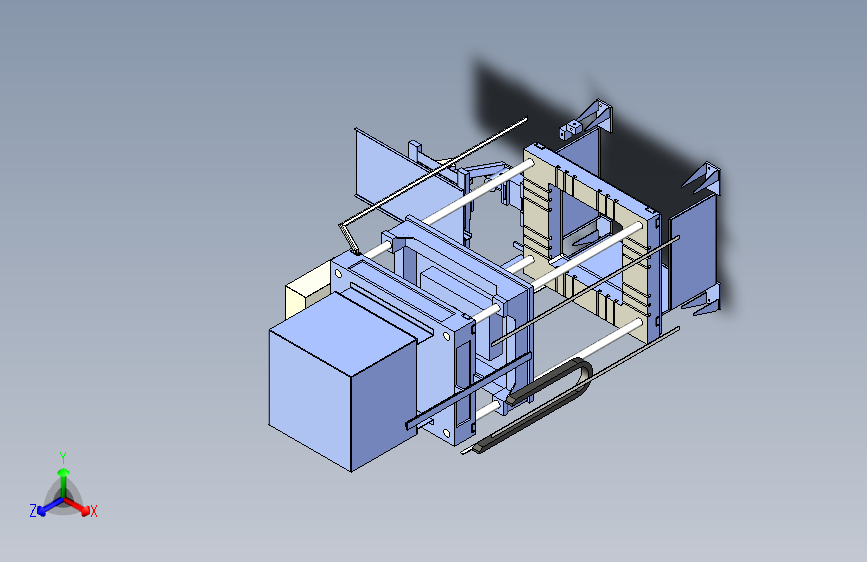 一款液压机三维模型