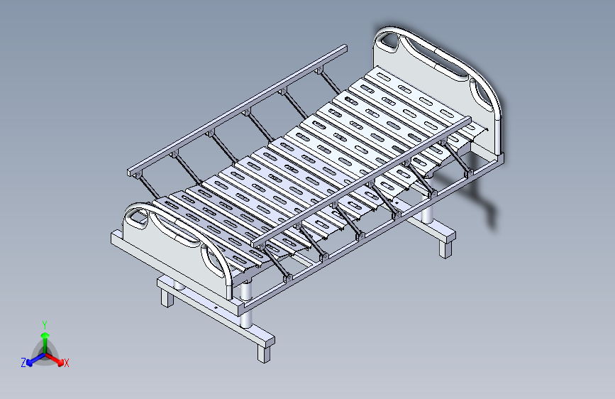 医院智能病床简易3D模型