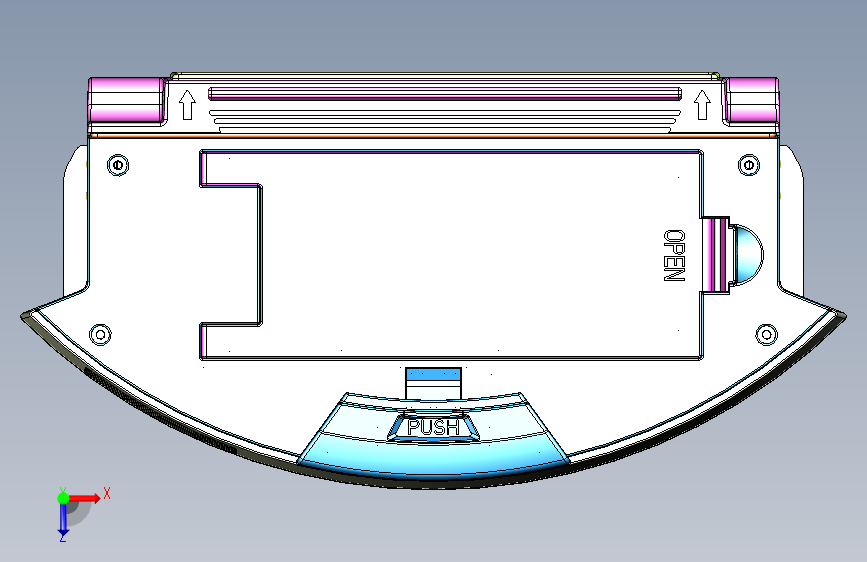 智能扫地机器人3D模型图纸 俯视图