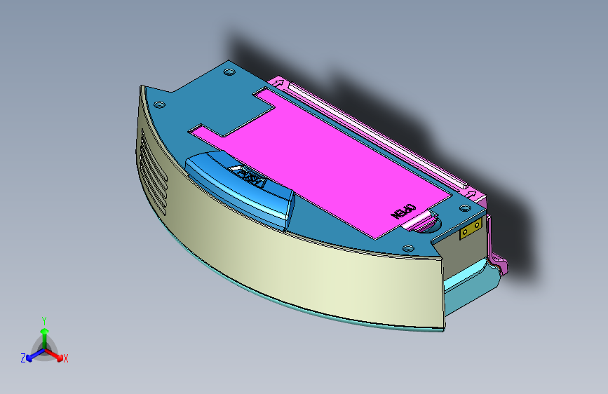 智能扫地机器人3D模型图纸
