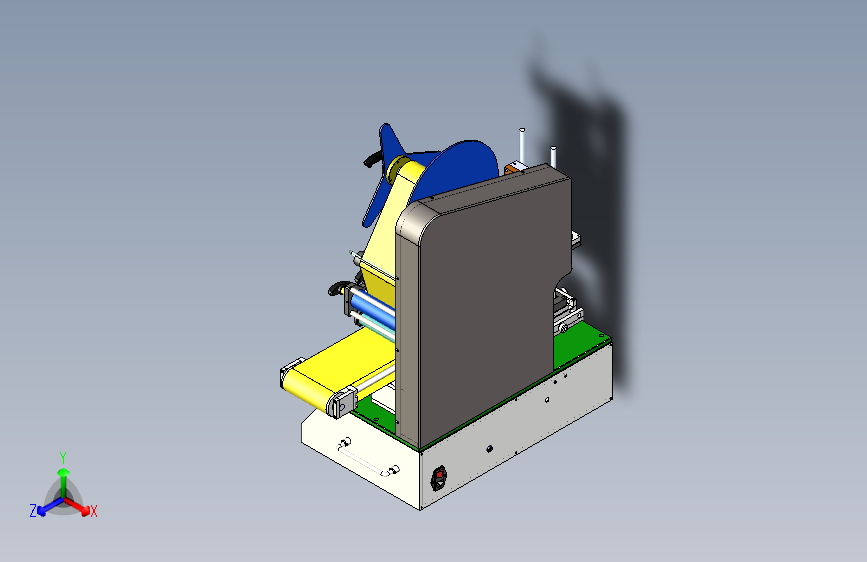 自动贴标机3D模型图纸