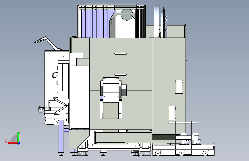 4轴数控机床vc400_STEP_模型图纸下载 – 懒石网