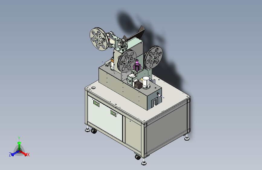 小型化覆膜标机三维设计