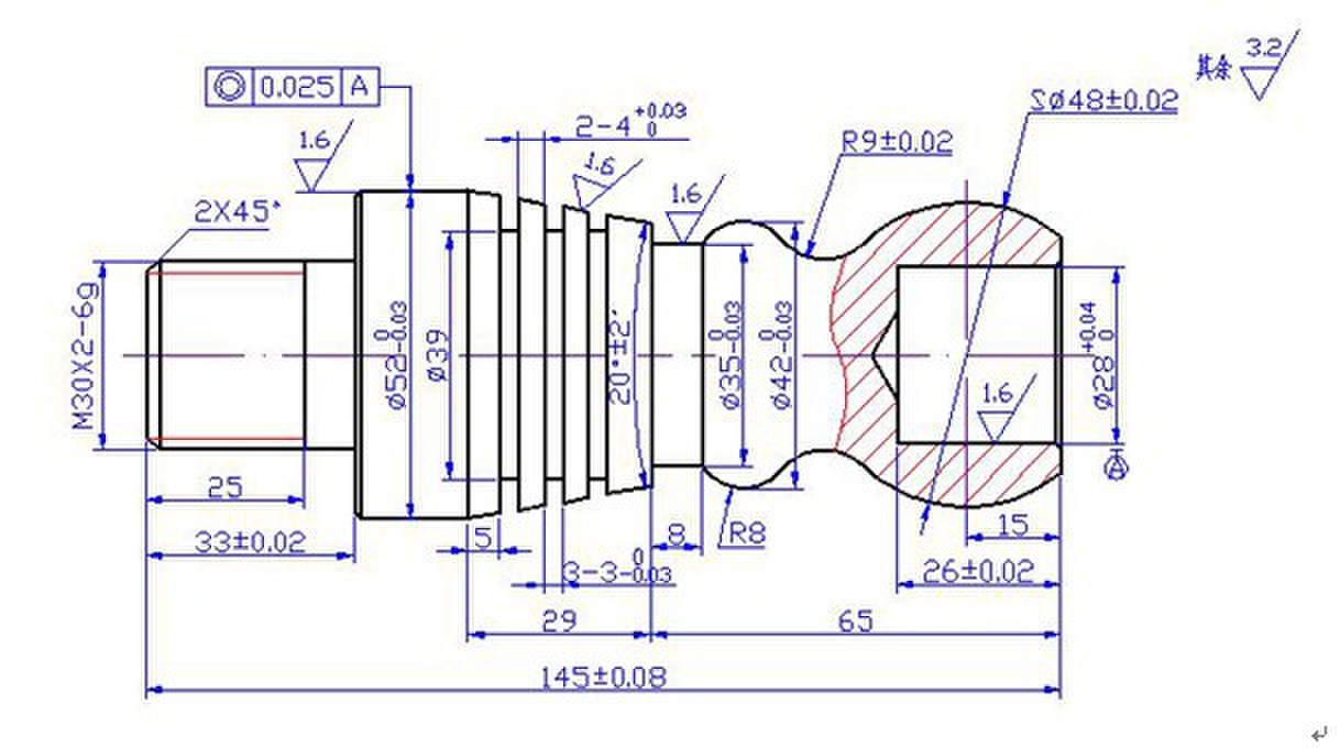 典型外螺纹轴零件的数控车削加工工艺设计及手动编程、斯沃仿真含NX三维及CAD图