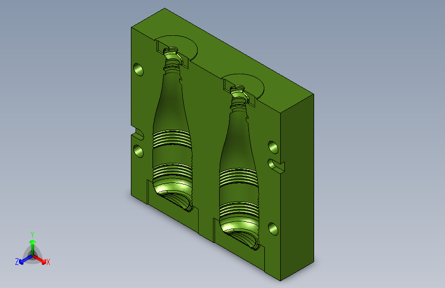 练习吹塑模具加工曲面