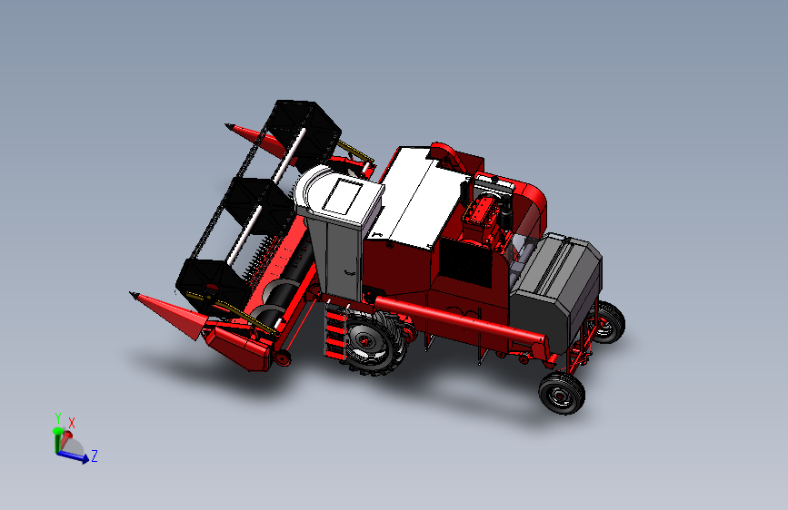 青稞联和收获打捆一体机设计模型