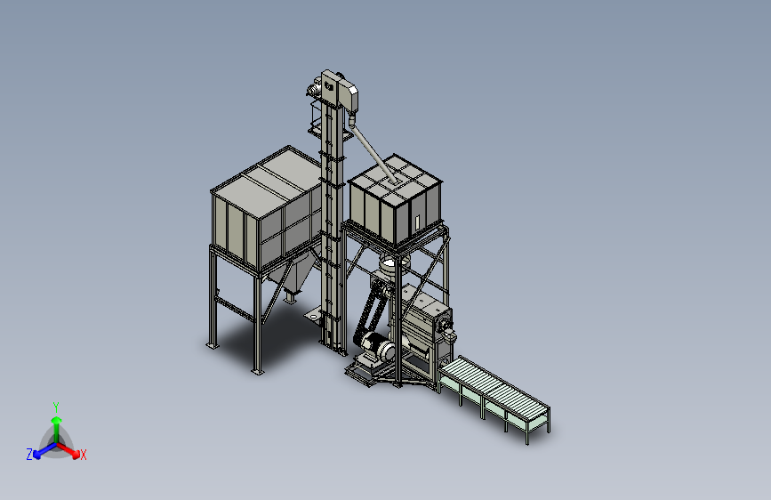 单晶硅分选提炼设备三维模型设计