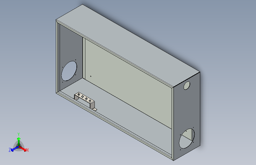 钣金控制箱三维模型