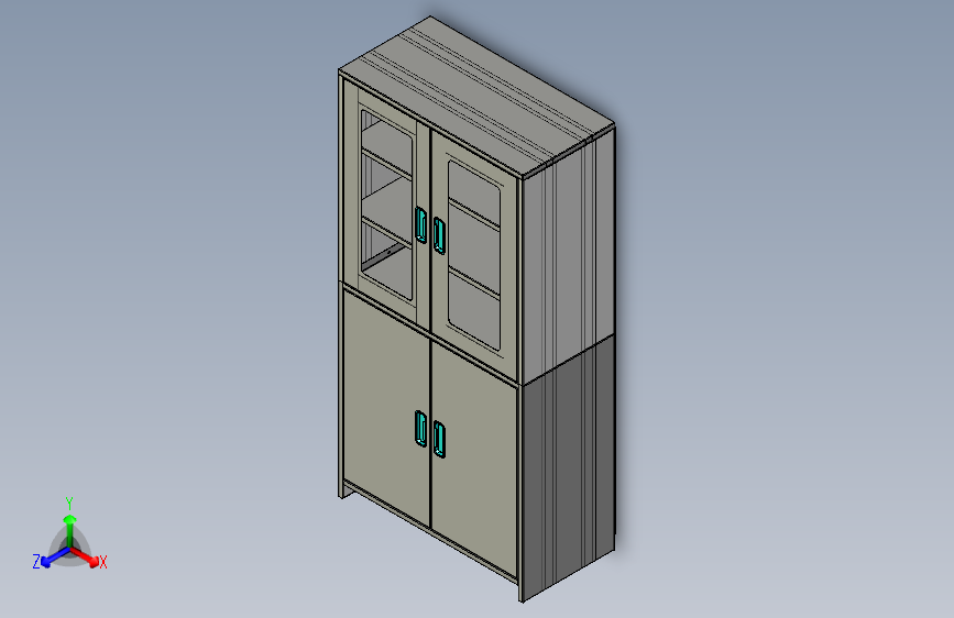 办公文件柜三维模型