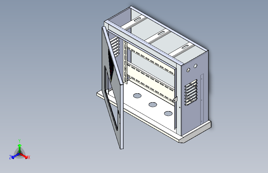 不锈钢变压器计量箱三维模型