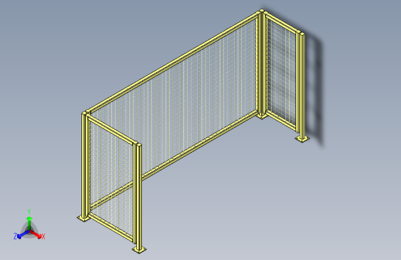 车间防护网三维模型