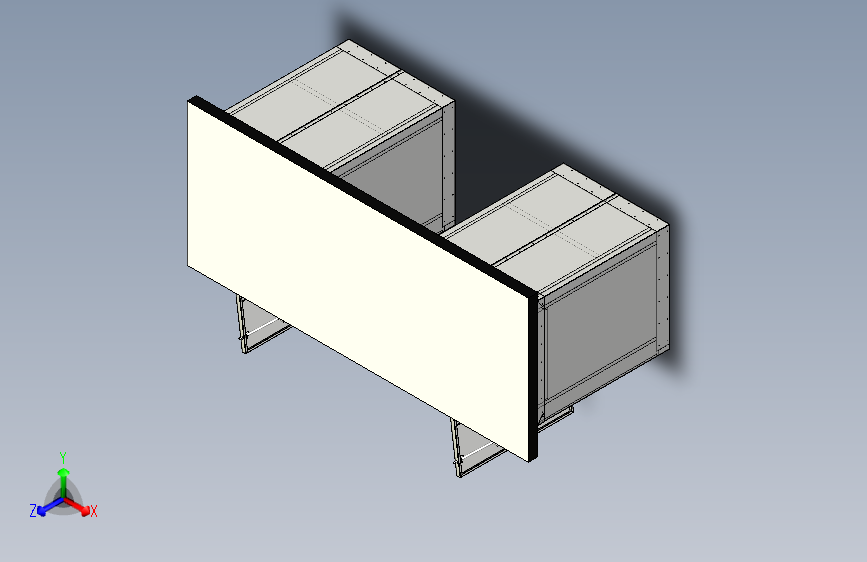 车间工作桌设计3D模型