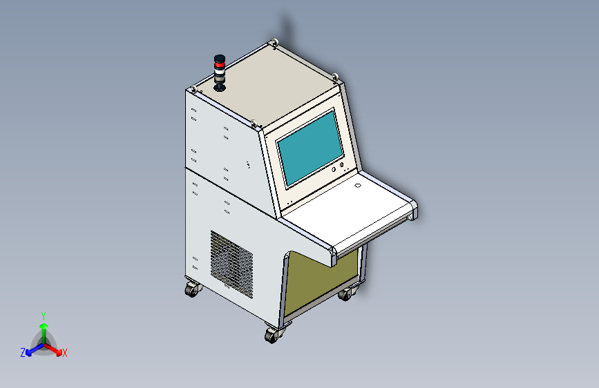 单柜操作台三维模型