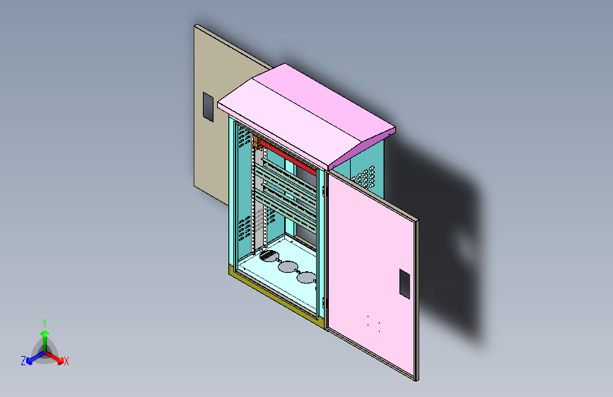 低压电缆分支箱三维模型