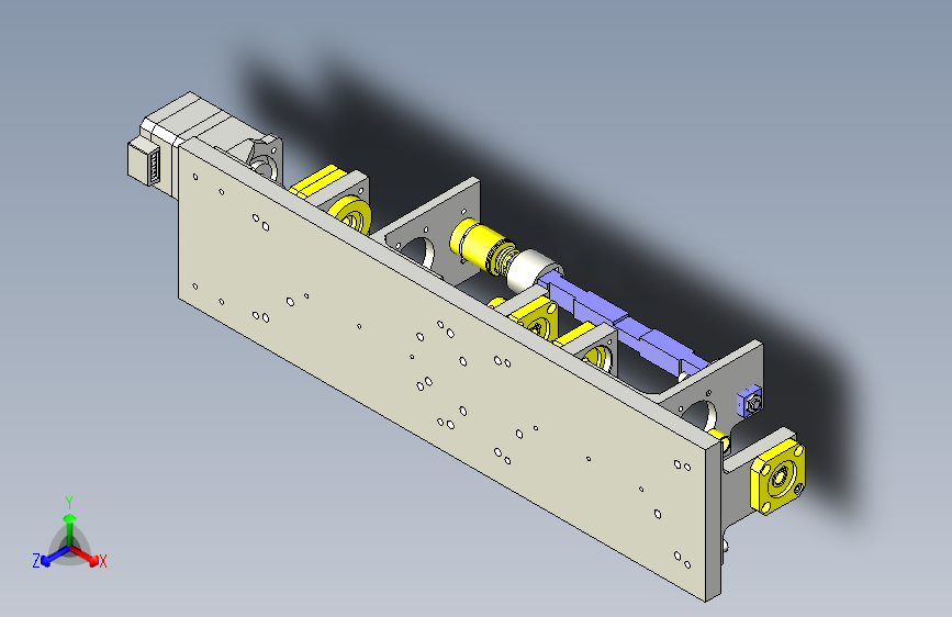 滚珠丝杆式长尺寸工件卡盘3D图纸