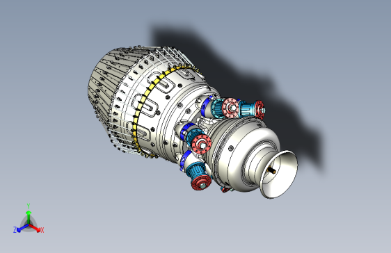 航空发动机3D图三维模型图纸