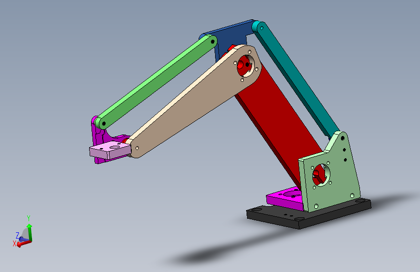 四轴机械臂结构 sw24