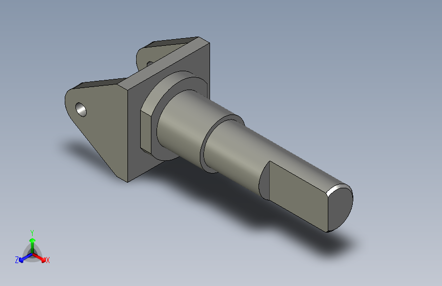 FreeCAD 中的带法兰阶梯轴