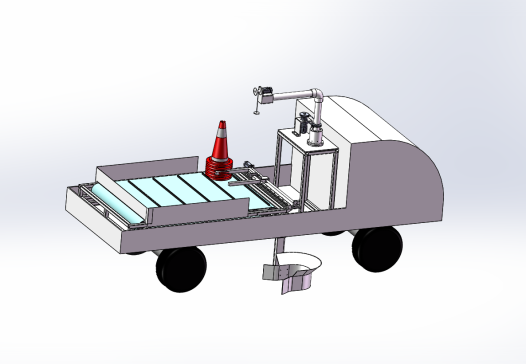 路锥摆放及回收装置设计含SW三维图