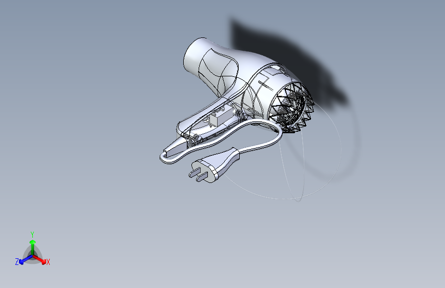 吹风机三维造型设计