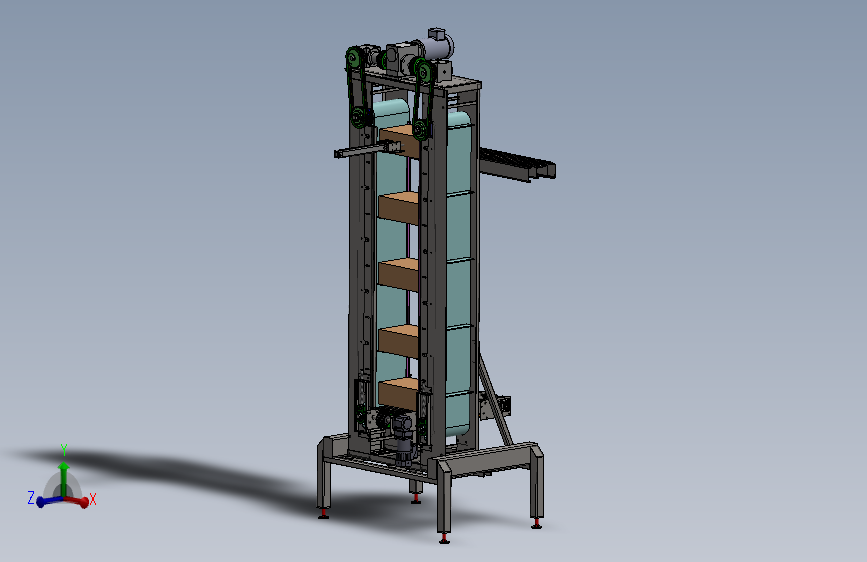 箱式提升电梯 stp