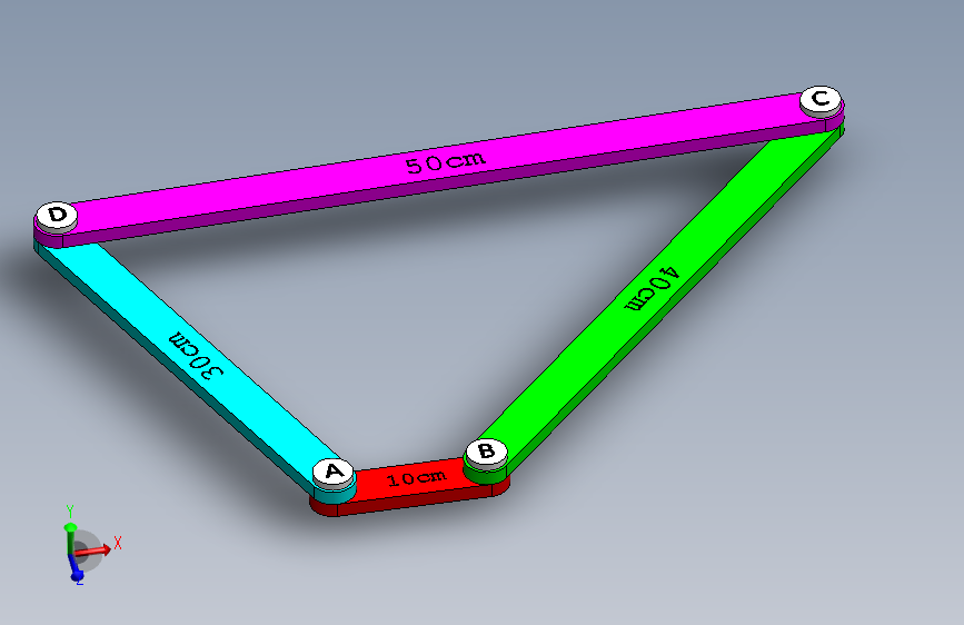 反向运转的四杆机构