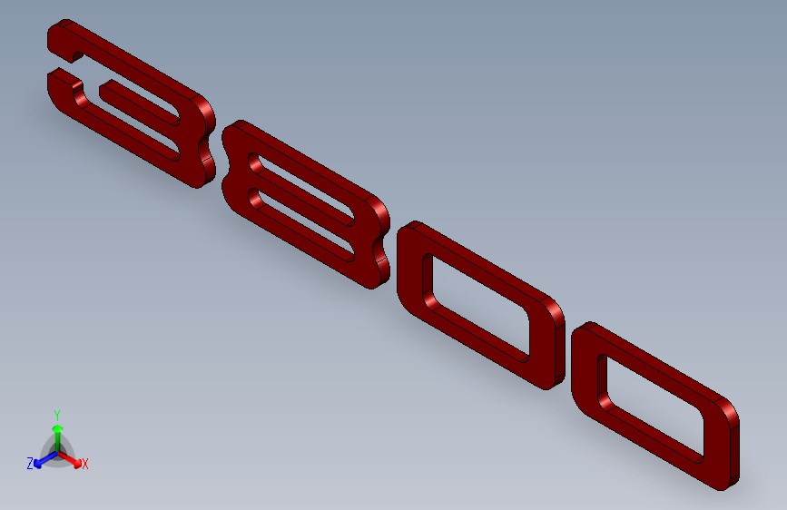 仿真设计的3800标志