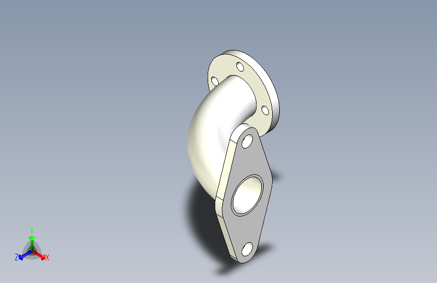 带法兰的管道模型