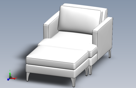 带脚凳的休闲椅