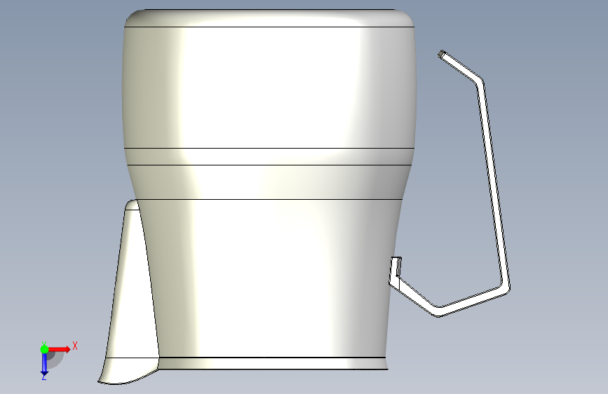 带模型的奶泡 pitcher 俯视图