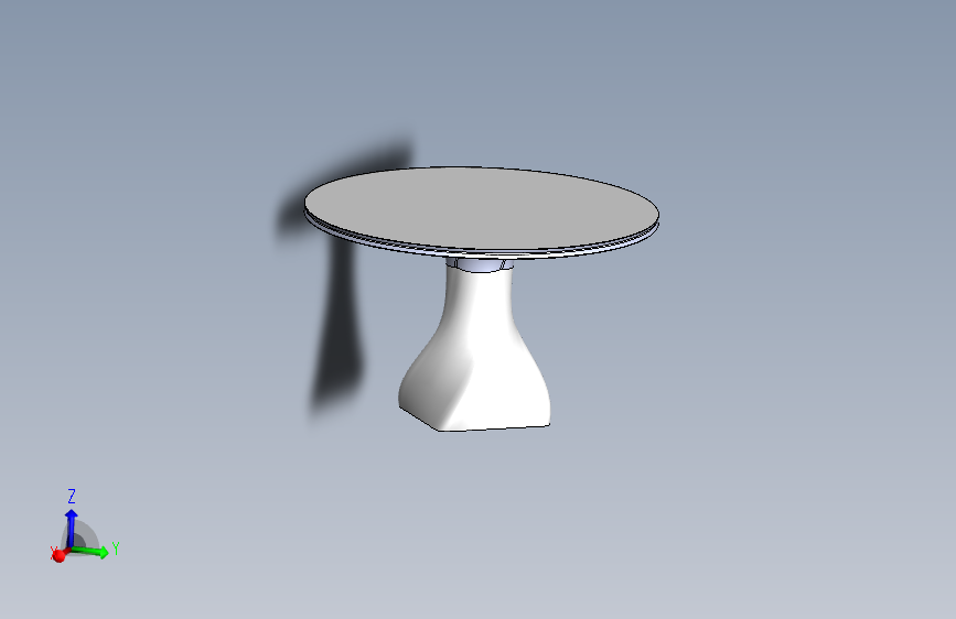 带曲面特征的木桌