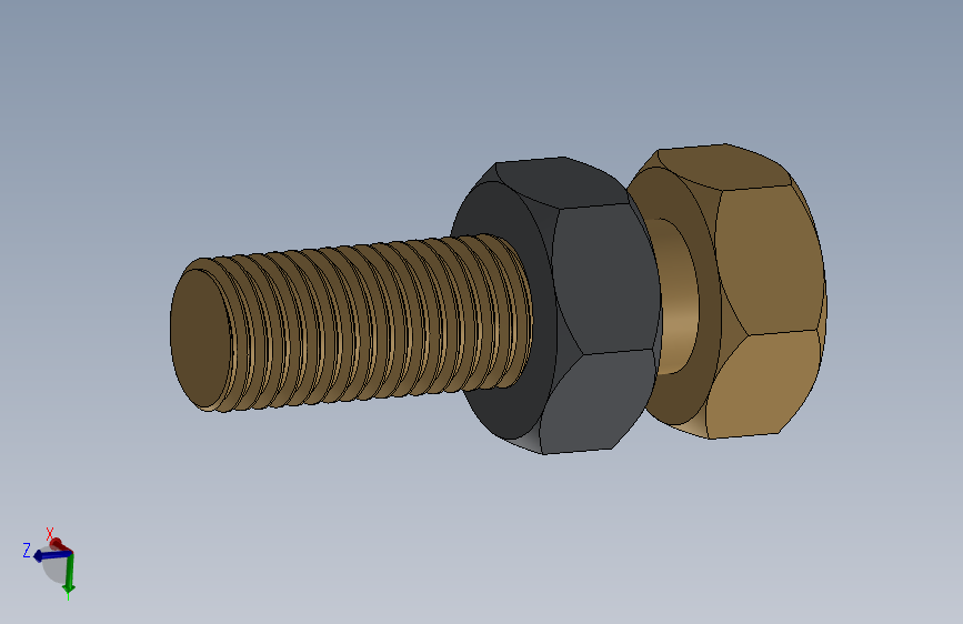 带详细信息的螺母与螺栓