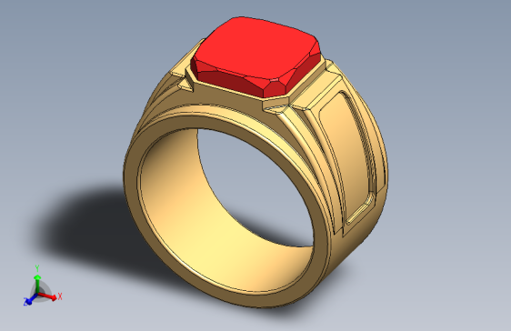 带有黄金设计的戒指